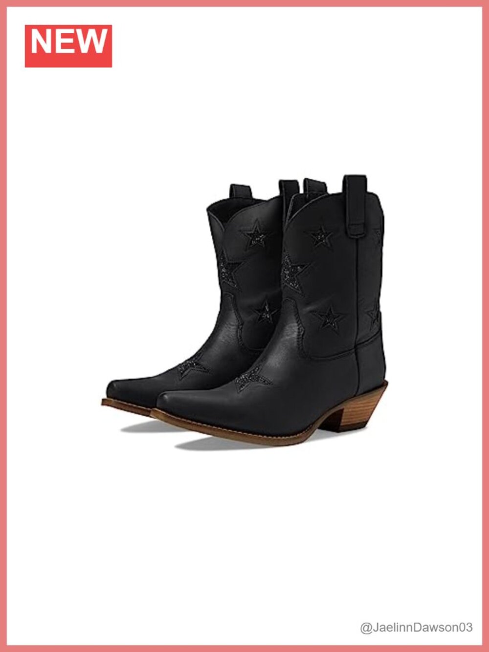 Dingo Leather Western Bootie with Rhinestones Pull-On Ankle Boots